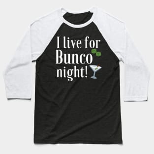 Funny Bunco I Live for Bunco T-Shirt Sweatshirt Mask Hoodie Baseball T-Shirt